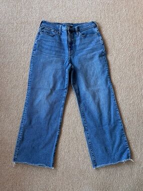 J. Crew Wide-Leg Jeans in Blue Denim